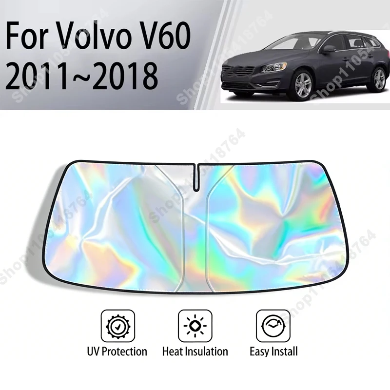 UV Reflective Heat Protection Foldable Front Windshield Sunshade For Volvo V60 2011-2018 Custom Car Interior Car Interior 2012