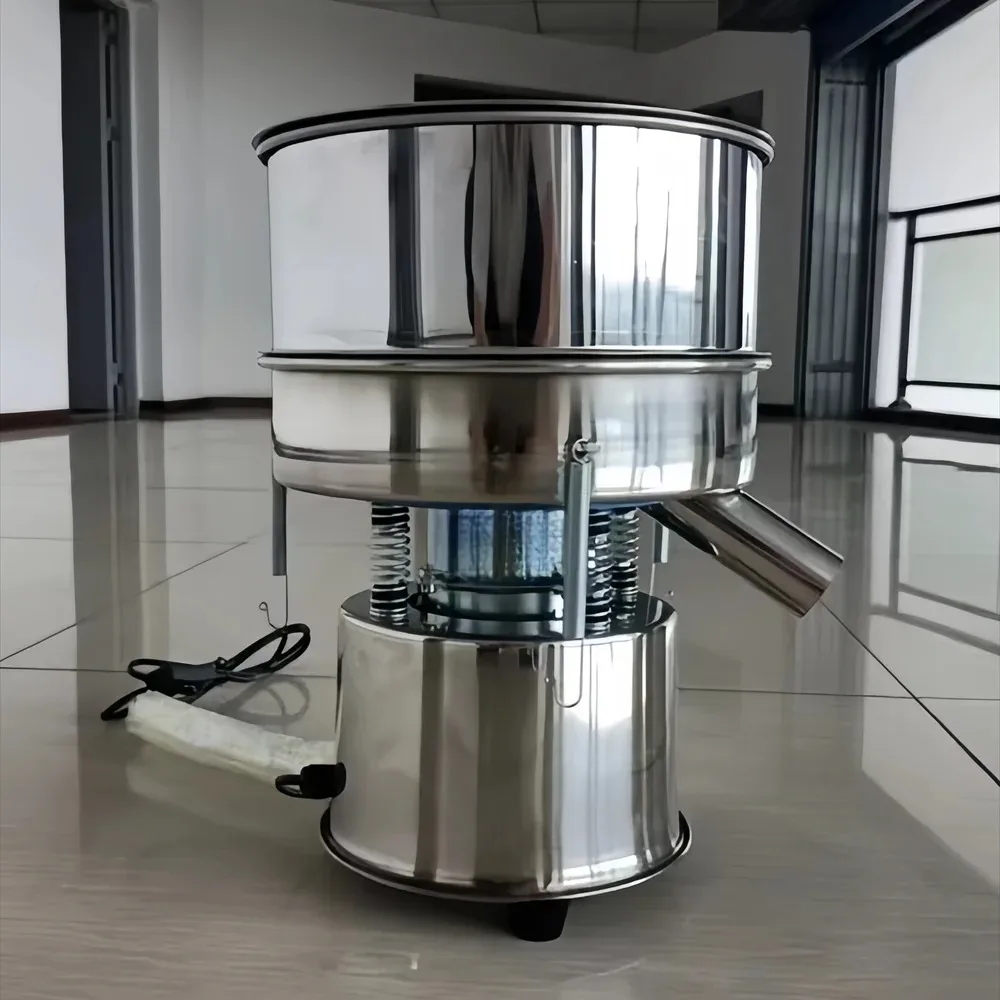 Ship 20cm Vibrating Screen Sieve Powder Machine Stainless Steel Electric Sieve Filter Powder Vibration Screening Machine