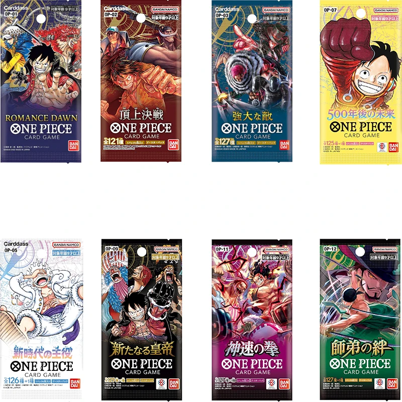 

BANDAI ONE PIECE Card Game OP01-OP12 Series Booster Bag TCG Japan Anime Collection Card 6 Cards Per Pack Toy