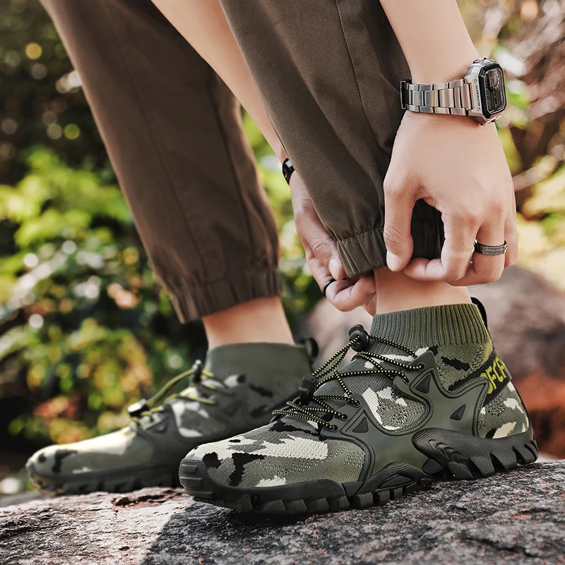 Ademende, sneldrogende en slijtvaste wandelschoenen voor heren en dames, water- en landwandelschoenen voor twee doeleinden