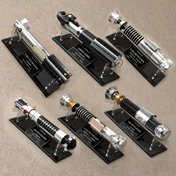 LUKE Anakin Darth Vader Obiwan Lightsabers 컬렉션 디스플레이 스탠드 세이버 명판 아크릴 소재