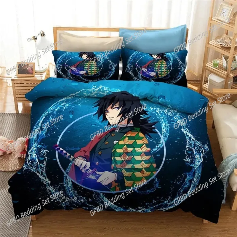 

Cartoon Demon Slayer Japan Anime 3D Duvet Cover Bedding Set Comforter Linen Pillowcases Home Decor Single Double Twin King Queen