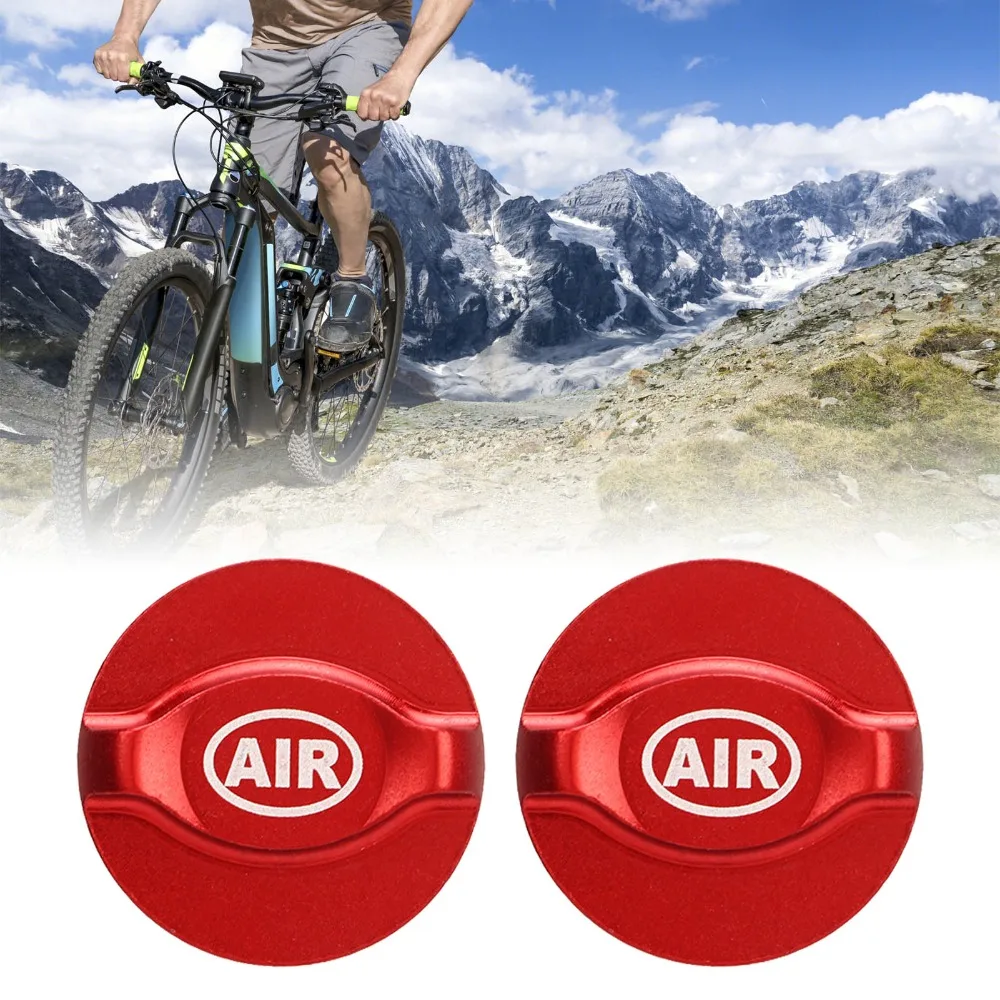 

2Pcs Aluminum Alloy Bike Front Fork Cover Red Lightweight Air Gas Shoulder Cover Electroplated High Performance