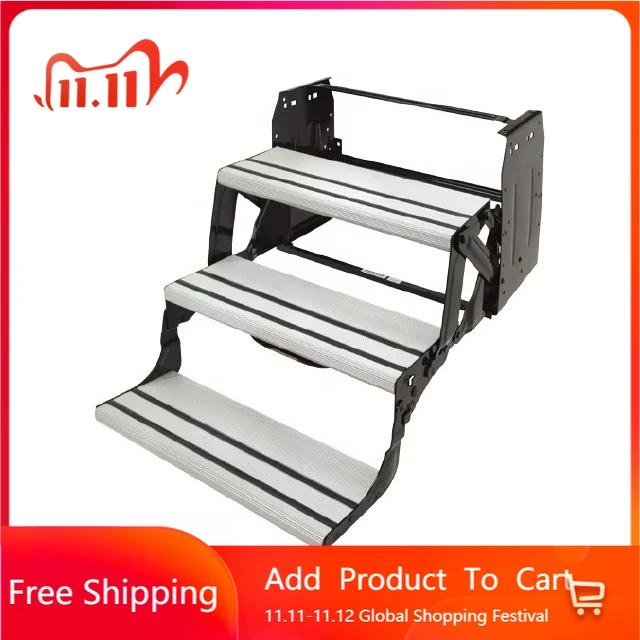 

STLF MOBO Motorhome Part Accessories for Recreational Vehicle Manual Entry Steps for Camping Car RV and Caravan Application