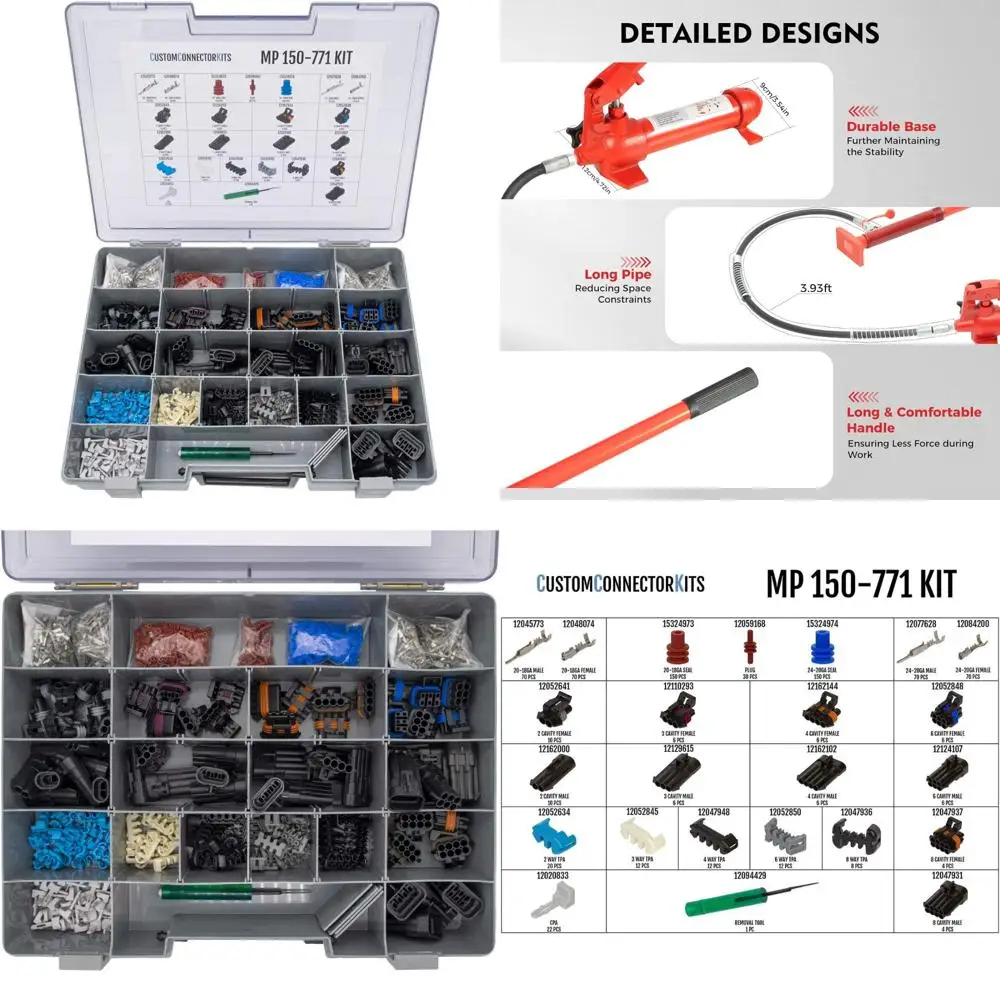 

Automotive Electrical Connectors Kit - Sealed 24-18 Gauge, 771 Pieces Comprehensive Set