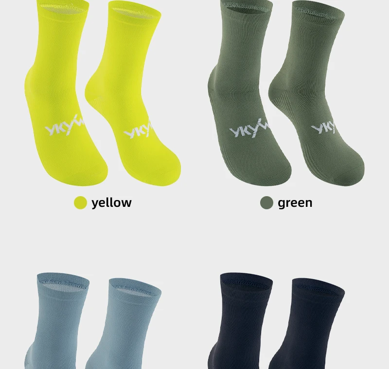 YKYWBIKE Rennradsocken Outdoor Fahrrad Rennrad Laufsportsocken Atmungsaktive Feuchtigkeitsabsorbierende Socken Unisex 14 Farben – Detail 12