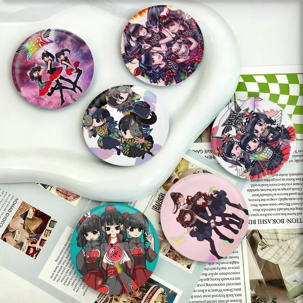 

Girls Rock Band B-Babymetal Badges 25 32 44 58 75 mm Round Fans Collect Friends Gifts Brooch Souvenir