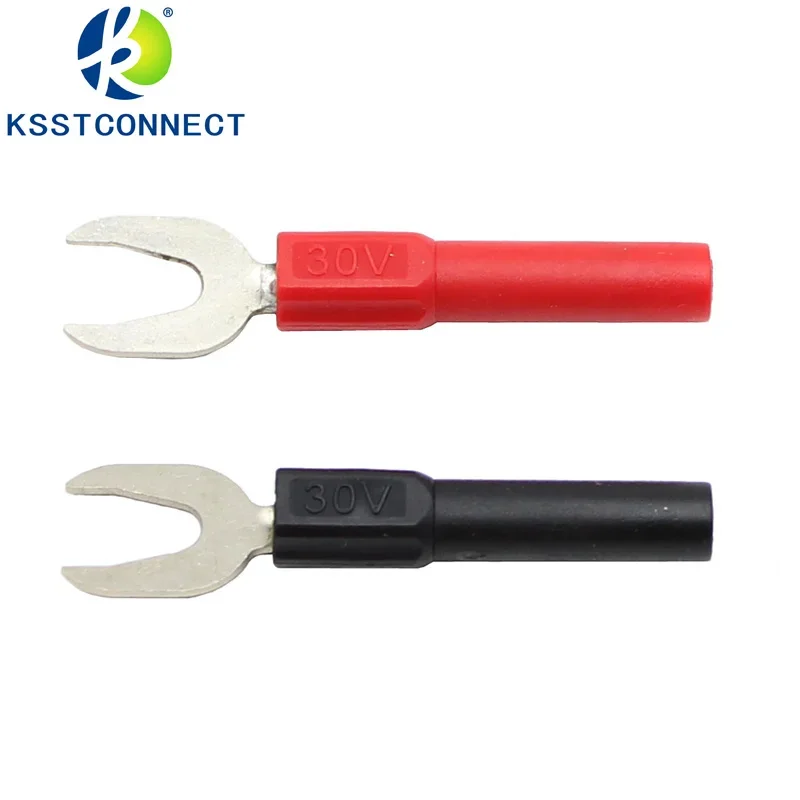 10pcs 4mm Banana shrouded to 4mm 2mm Y Type unshrouded plug female / male converters Adapter connecting plug