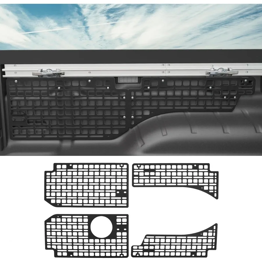 

Truck Bed Molle Panel Compatible with 20222025 Nissan Frontier Side Bed Modification Panel Rear Storage Organizer Shelf Rack fo