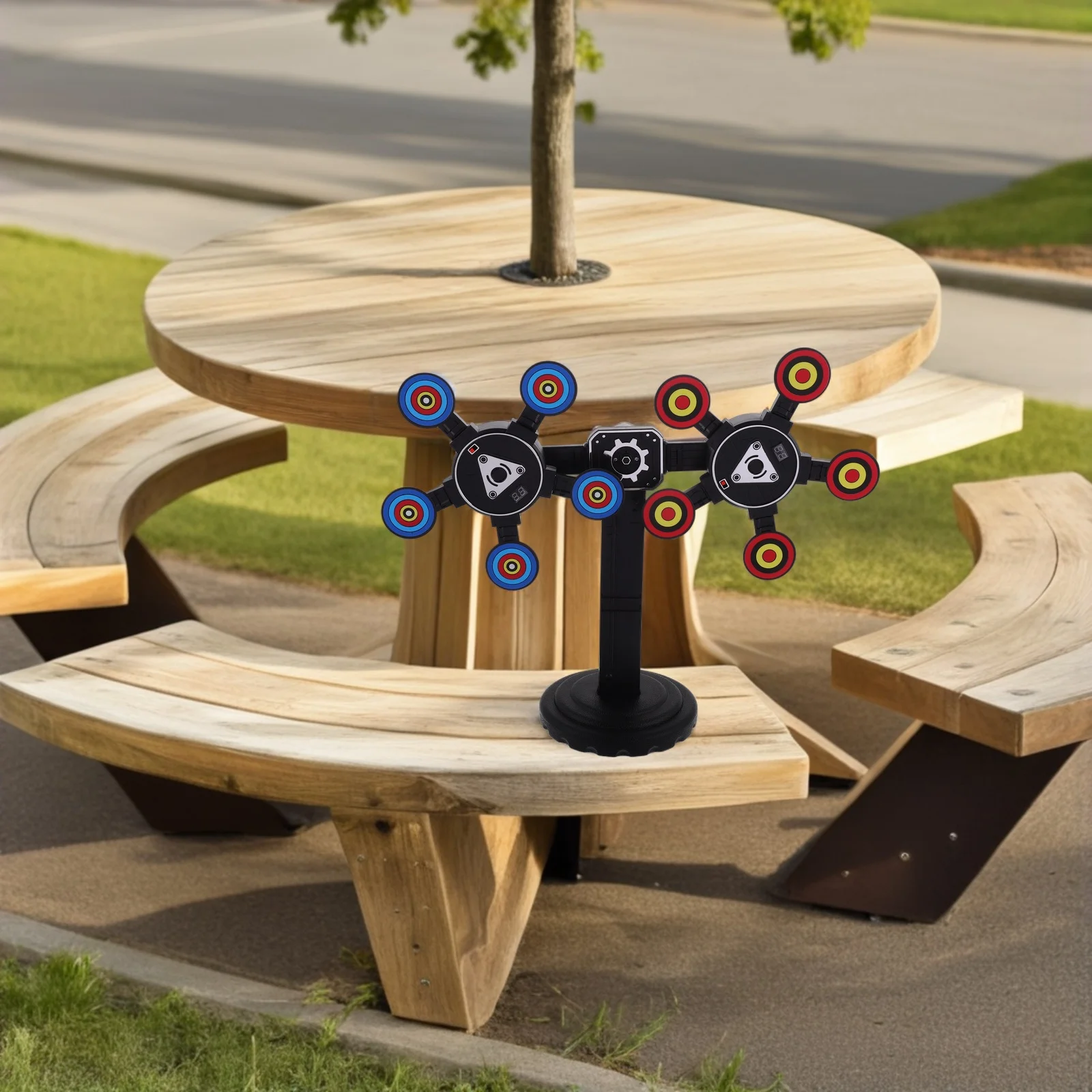 Alvo de pontuação eletrônica, reinicialização automática, jogo de tiro rotativo para crianças, interior, exterior, aniversário, presente de natal