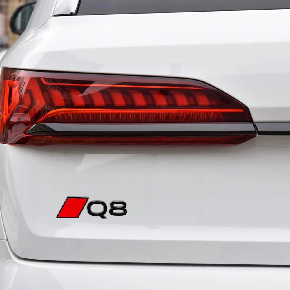 3D Aluminium Emblem Aufkleber für Audi Q3 Q4 Q5 Q6 Q7 Q8 – Auto-Styling Heckklappen-Emblem Dekoration Autozubehör – Detail 17