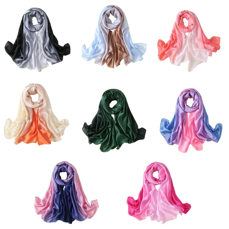 A2ES Multipurpose Scarf Shawl, Silk Feeling Wrap for Casual and Sports Activity