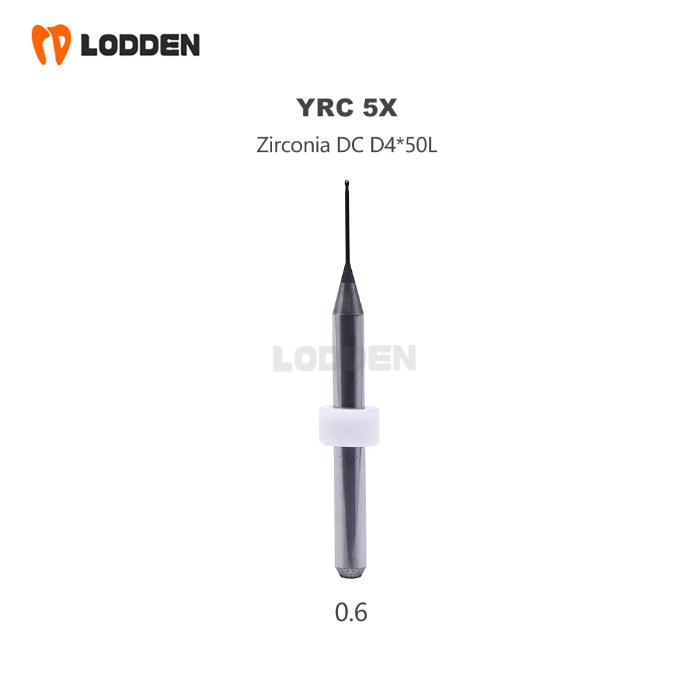 Yucera YRC-5X Dental Milling Burs Grinding Zirconia(DC)/PMMA(NC) D4 Shank 50mm Length 0.6/1.0/2.0MM Dental Grinding Tool