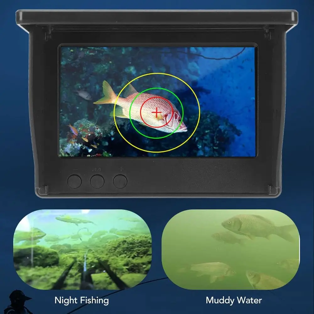 Portable 4.3 LCD Underwater Fishing Camera, 190° View, Waterproof, 98ft Depth, 49.2ft Cable