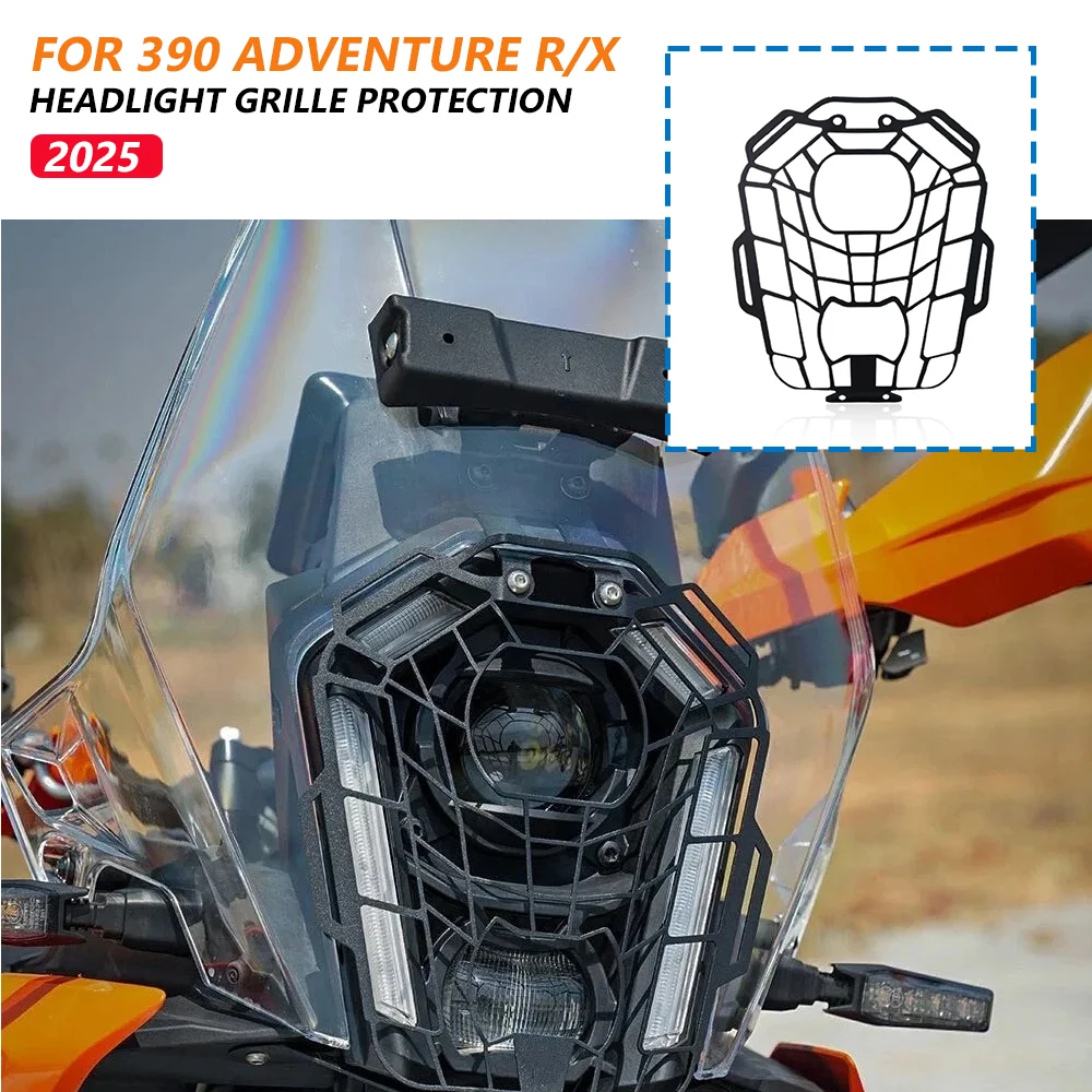 

Front Lamp Protective Grille For KTM 390 Adventure 2025 2026 390ADV R X Motorcycle Headlight Guard 2026 New Head Light Grille