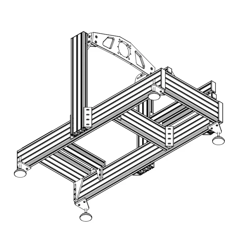 Virtual Reality Racing Simulation Rig 4080 40120 40160 Aluminum Extruded Profile Simulator Frame Chassis Cutting Welding
