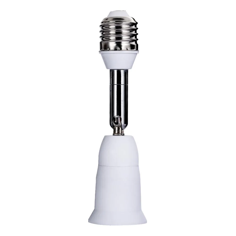 Screw Conversion E27 Lengthening Lamp Base Adaptor Lamp Holder for E27 Standard Bulbs Lighting Accessories White