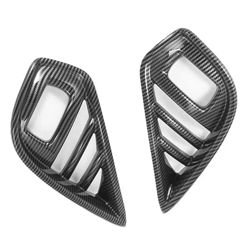 NEW HOT In Stock-1 Pair Fog Light Cover Foglight Bezel Decoration Frame Car ABS Carbon Fiber For Toyota Highlander 2020 2021
