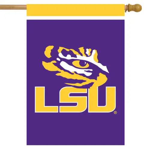 LSU Fighting Tigers House Flag Licensed ; Briarwood Lane