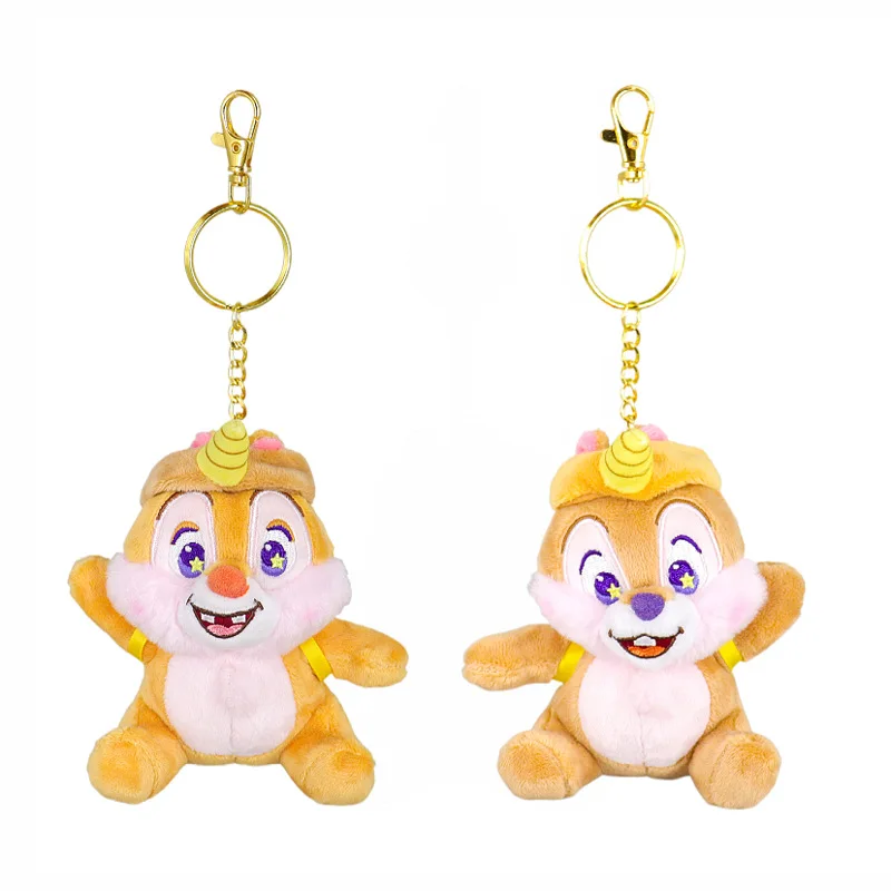 Kawaii Disney Cute Cartoon Chip 'n' Dale Plush Toys Bag Keychain Pendant Doll Decoration Friend Girl Birthday Gifts Peripheral