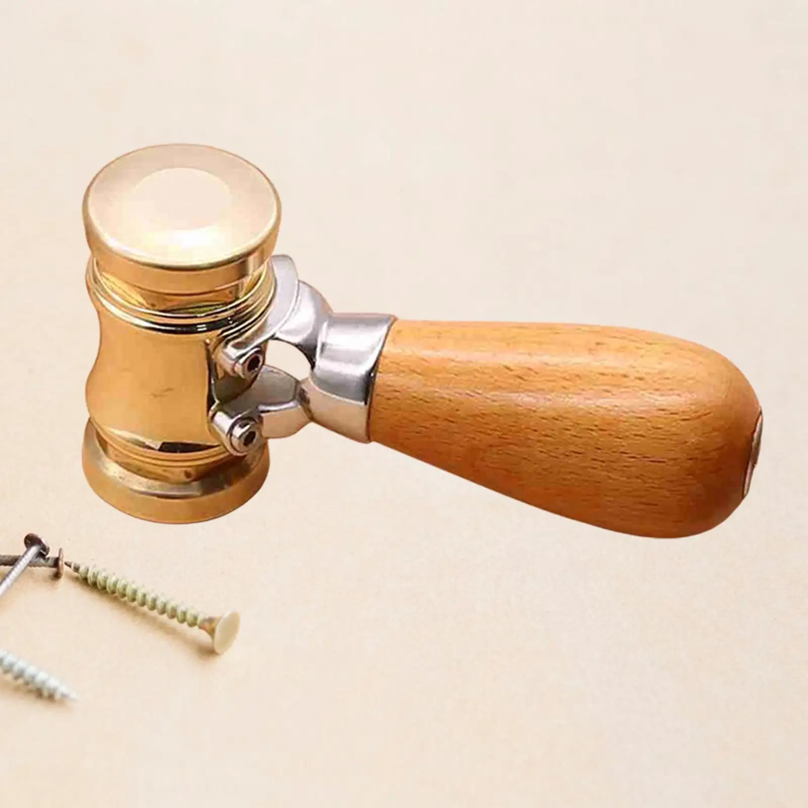 

Woodworking Brass Head Mallet Punch Hammer Multifunction DIY Crafts Carpenters Aid Tool Woodworking Mallet for Woodworker