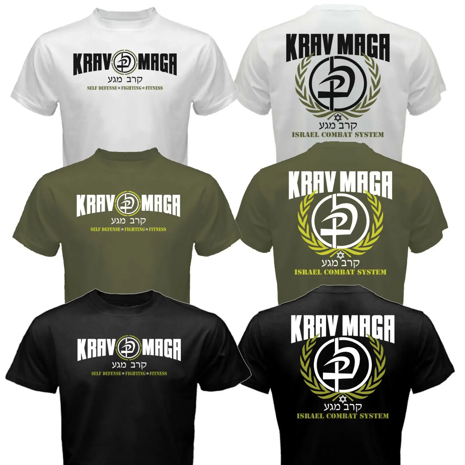 Israel Self Defense System Krav Maga Gym Training T-Shirt 100% Cotton O-Neck Summer Short Sleeve Casual Mens T-shirt Size S-3XL