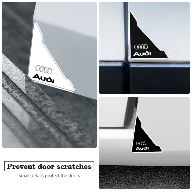 2Pcs Car Door Corner Protector Cover Auto Accessories For Audi A1 A2 A3 A4 A5 A6 A7 A8 Q1 Q2 Q3 Q4 Q5 Q6 Q7 Q8 TT RS3 S5 RS4 RS5