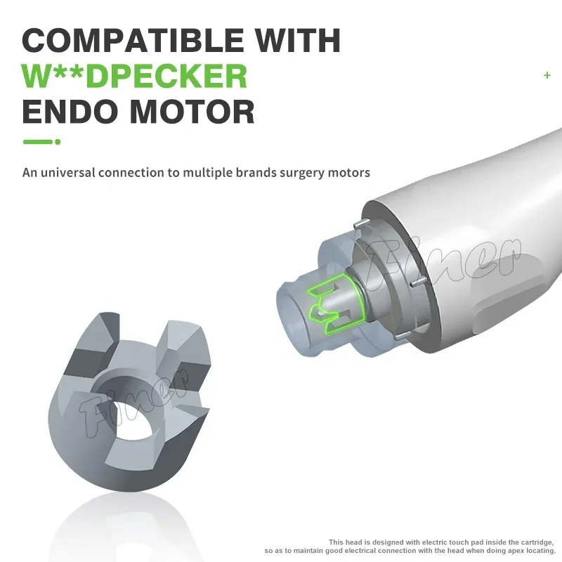 Mesin endo rotary 6:1, suku cadang kepala motor dengan bolak-balik dan apex locator untuk wood pecker endo radar plus dan endo radar pro