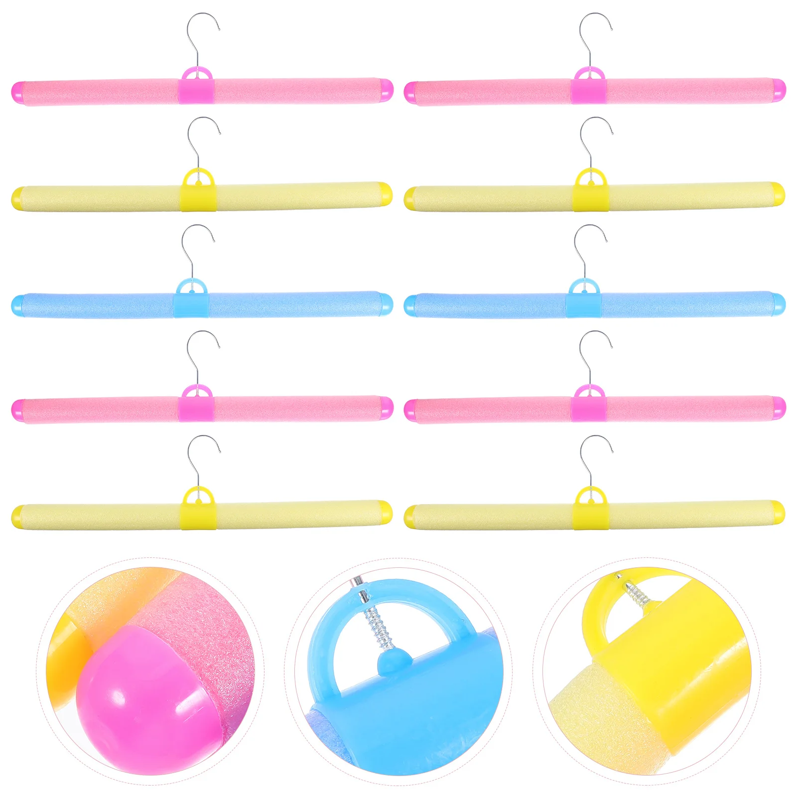 

10pcs Foam Hangers Plastic Coated Non Slip Heavy Duty Clothes Rack Clothing Store Adult Kids Closet Space Saving