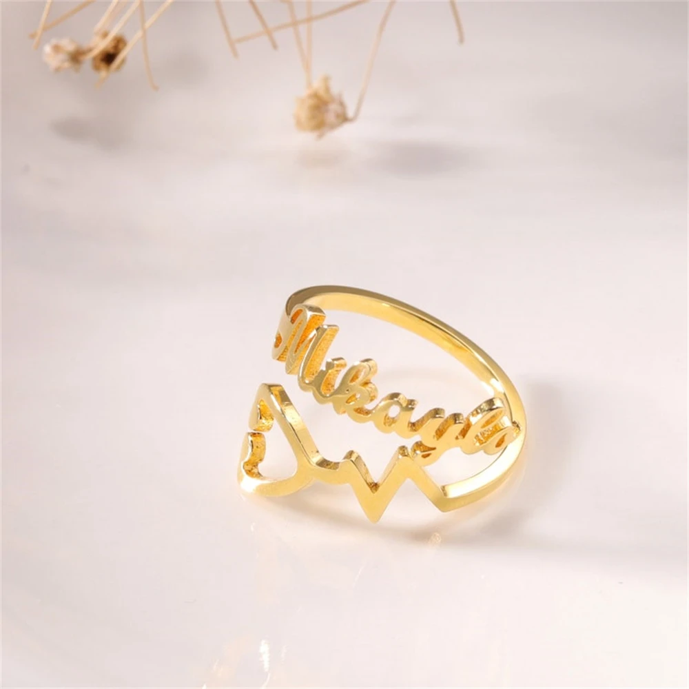 Medical Jewelry Custom Stethoscope Name Ring Adjustable Size Graduation Gifts Personalized Doctor Bijoux Femme