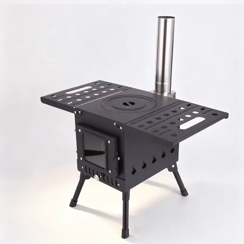 Stainless Steel Folding Cassette Stove with Windproof Design Flameout Protection and No Ignition Device for Picnic Barbecue