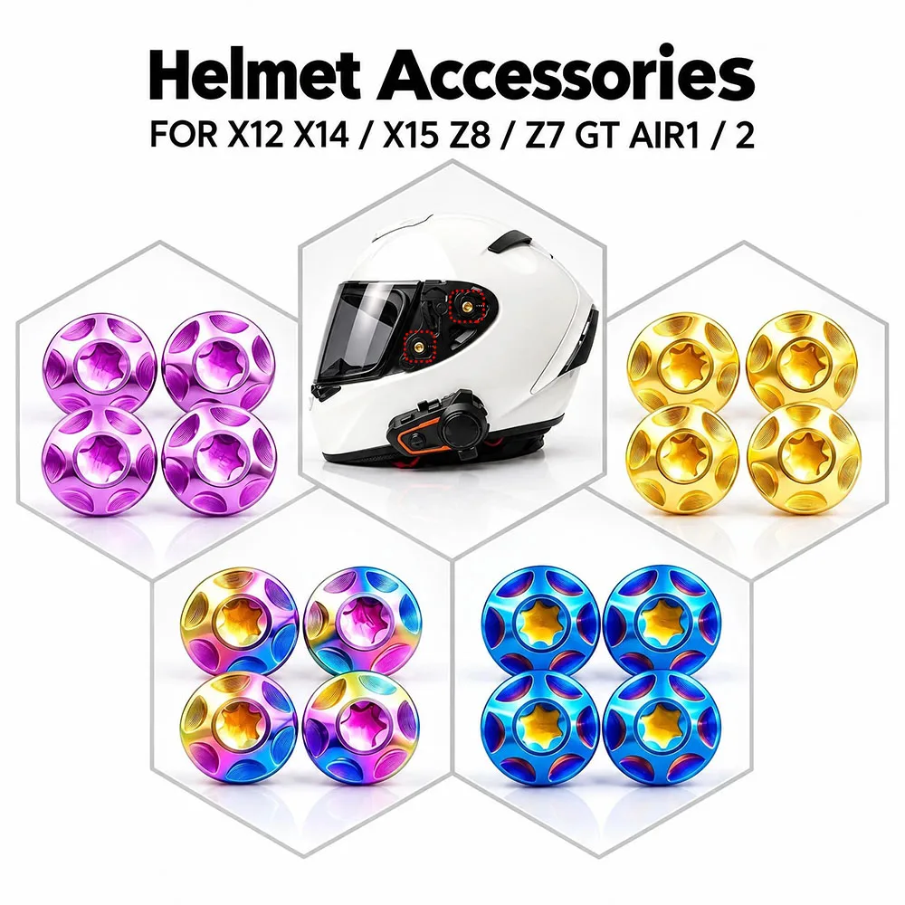 Motorcycle Helmet Visor Accessories Decoration Fixed Lens Base Plate Screw Parts For Shoei X12 X14 / X15 Z8 / Z7 GT AIR 1 2