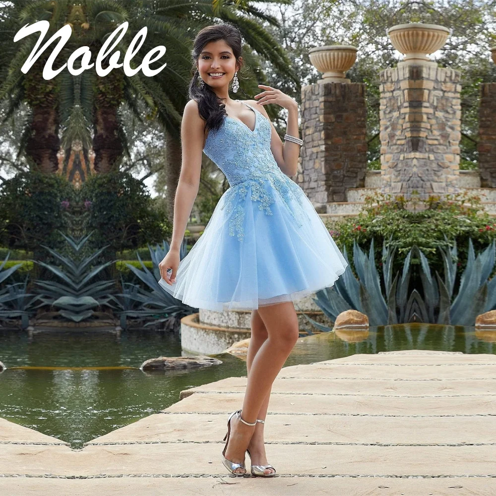

Noble A-Line V Neckline Prom Dress Sleeveless With Short Length Evening Elegant Summer Party Dress For Women2023