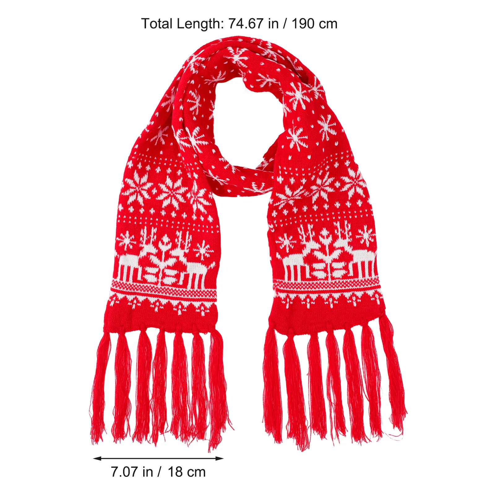 Écharpe chaude de noël pour femmes, Design épais, imprimé flocon de neige, élan, longue écharpe, Protection contre le froid, cadeau de noël, automne et hiver