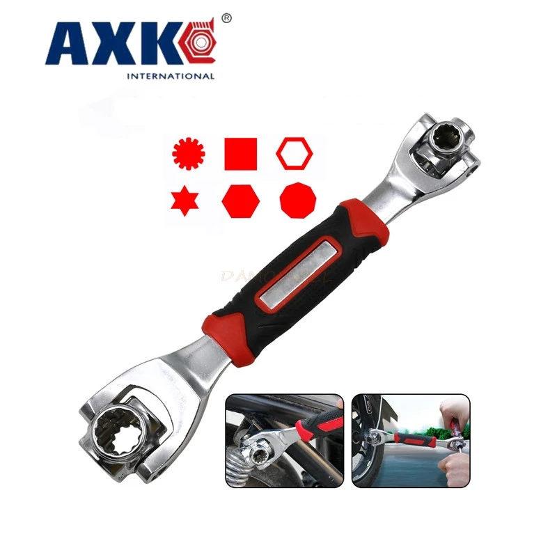 

8-in-1 Multifunctional Socket Wrench Tool with Spline Torx 360° Rotation 6-Point Universal Hand Tool for Furniture & Car Repair