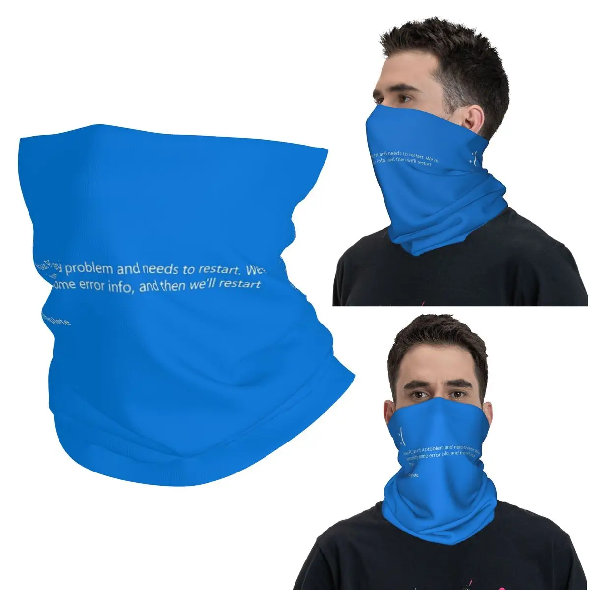 

Синий экран смерти, новая бандана, гетры с принтом, шарф, теплая повязка на голову, спорт на открытом воздухе для мужчин, женщин, взрослых, ветрозащитный