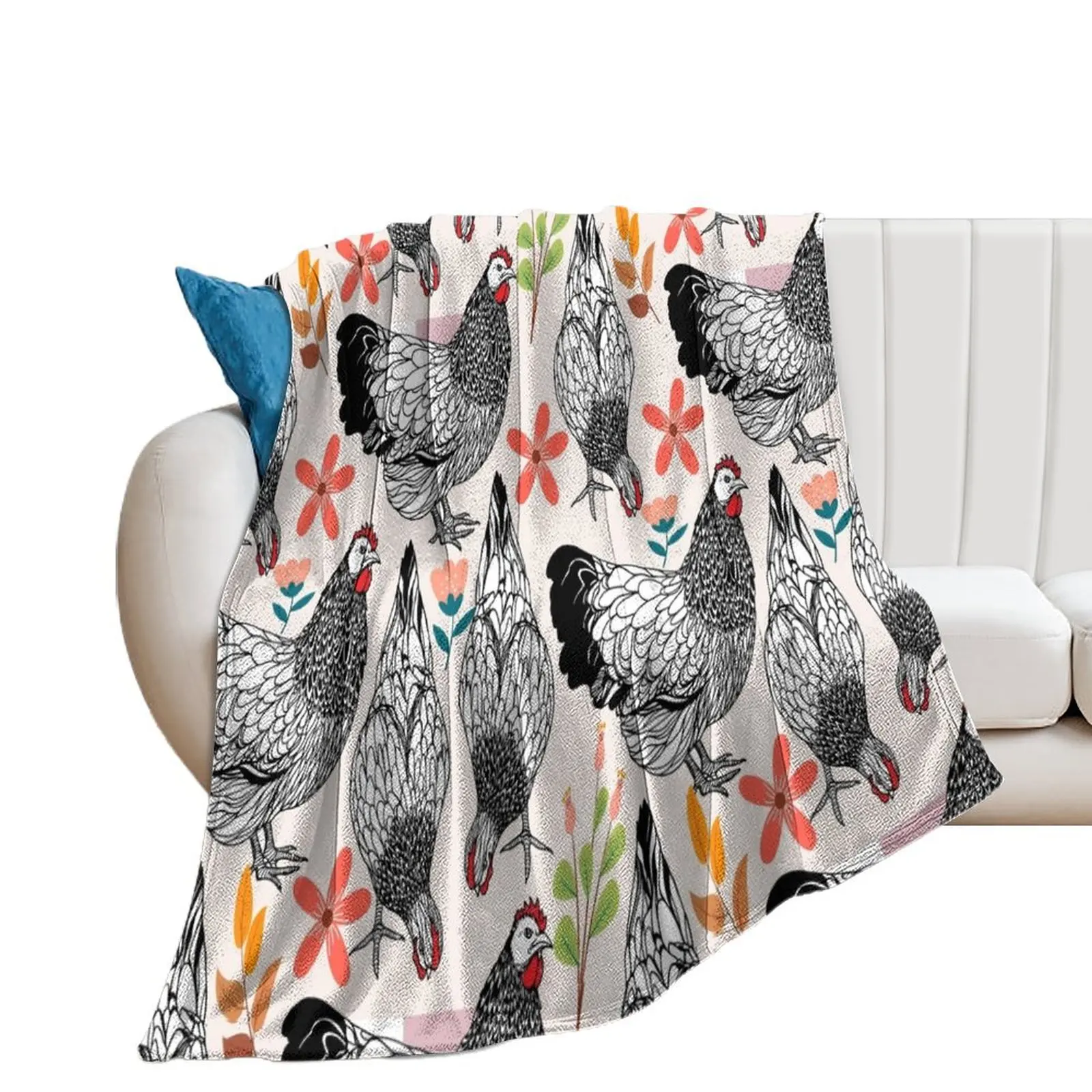 

chicken pattern Throw Blanket Custom Weighted christmas decoration Blankets