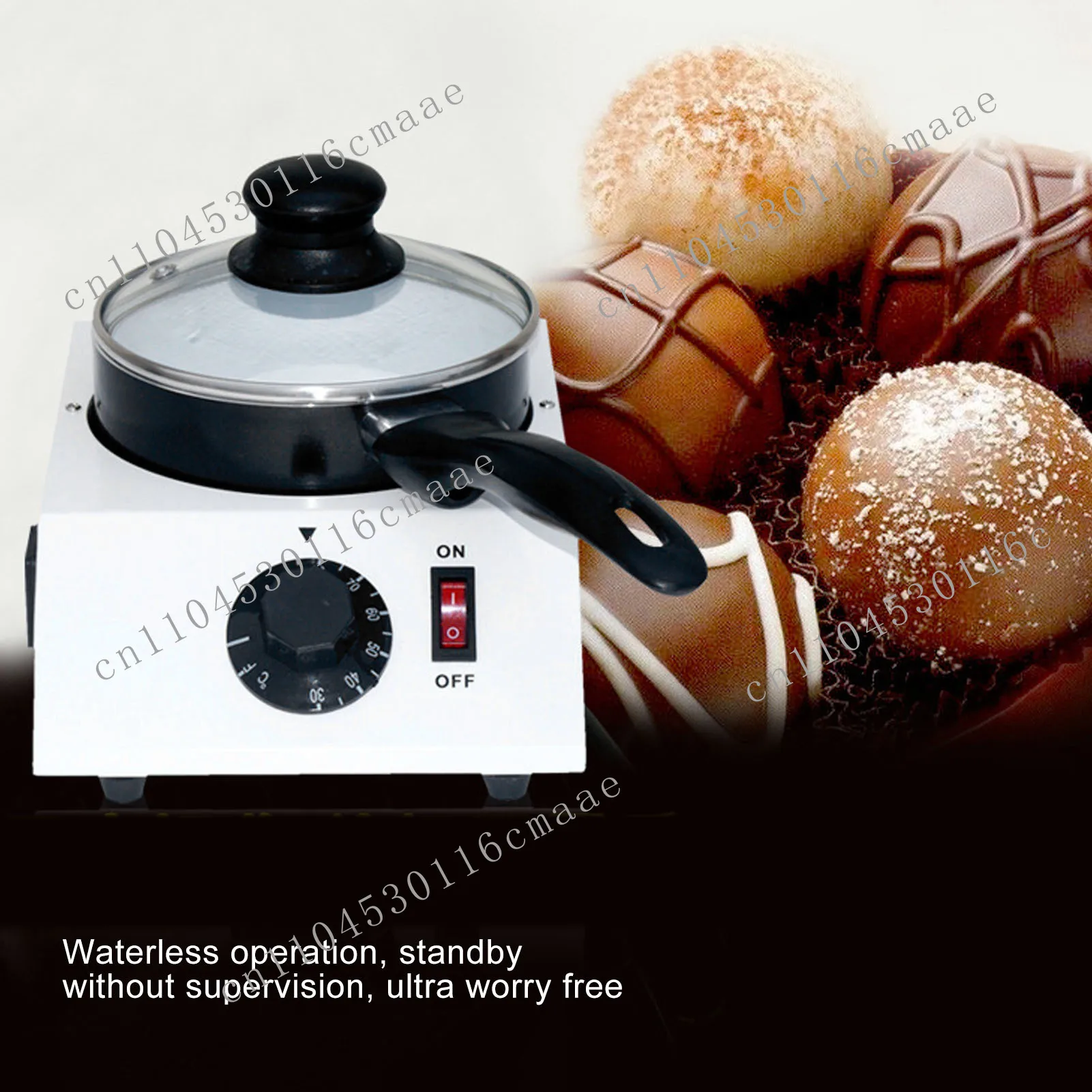 

NEW Chocolate Melting Machine Single Pot 30‑85℃ Manual Control 1kg Anti Stick Aluminum Chocolate Melter Pot Single Pan