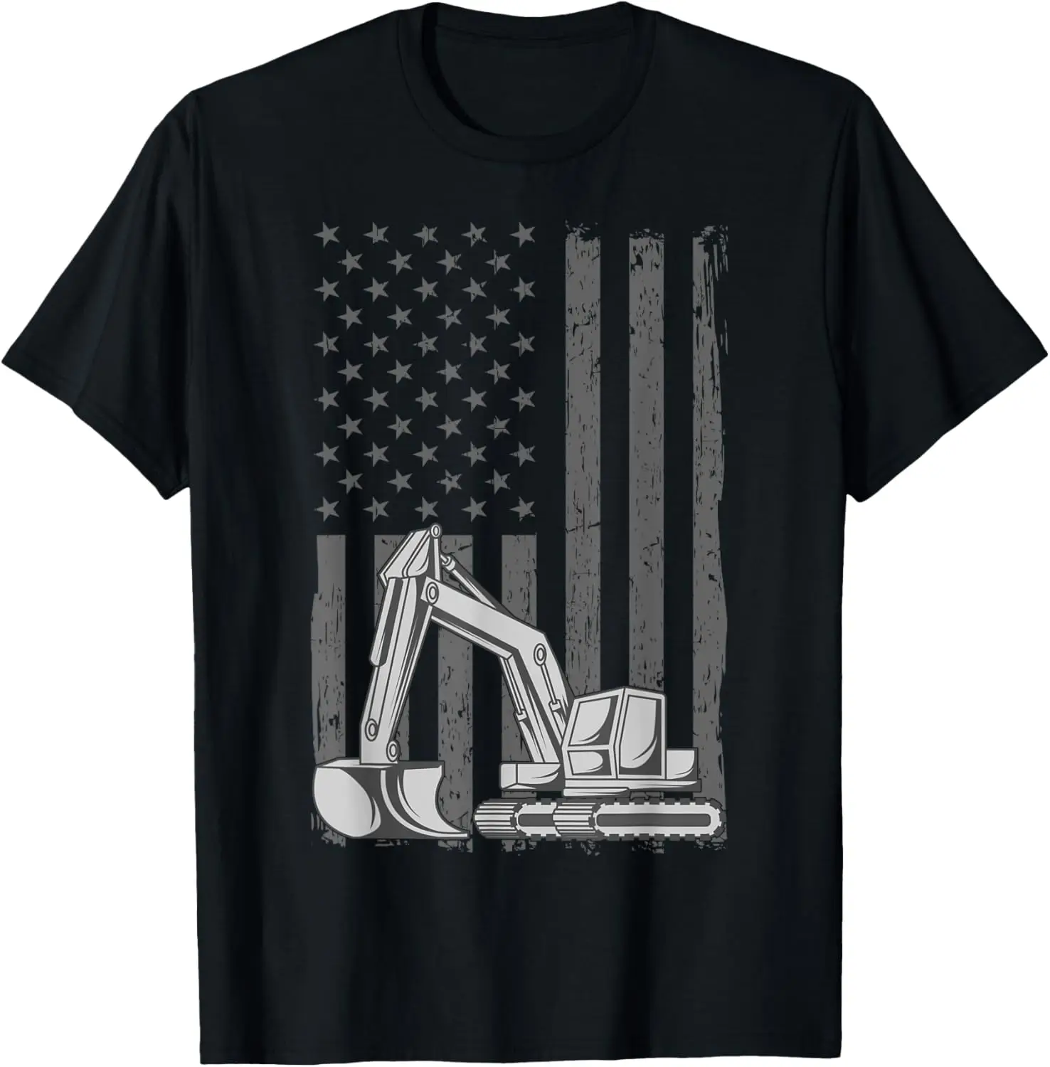 

Heavy Equipment Operator Excavator US Independence Day T-Shirt