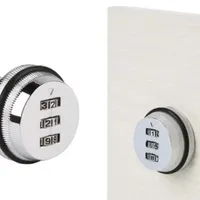Mechanical Combination Drawer Lock With Adjustable Code For Cabinets, Safes, And Double Doors Zinc Alloy Construction In Silver