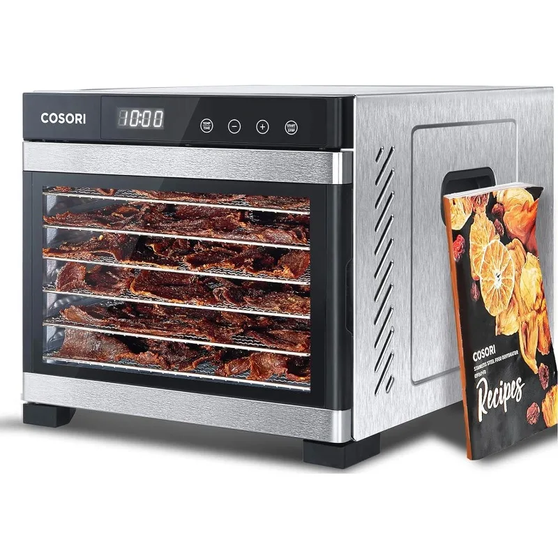 COSORI Food Dehydrator for Jerky, Holds 7.57lb Raw Beef with Large 6.5ft² Drying Space, 6 Stainless Steel 13