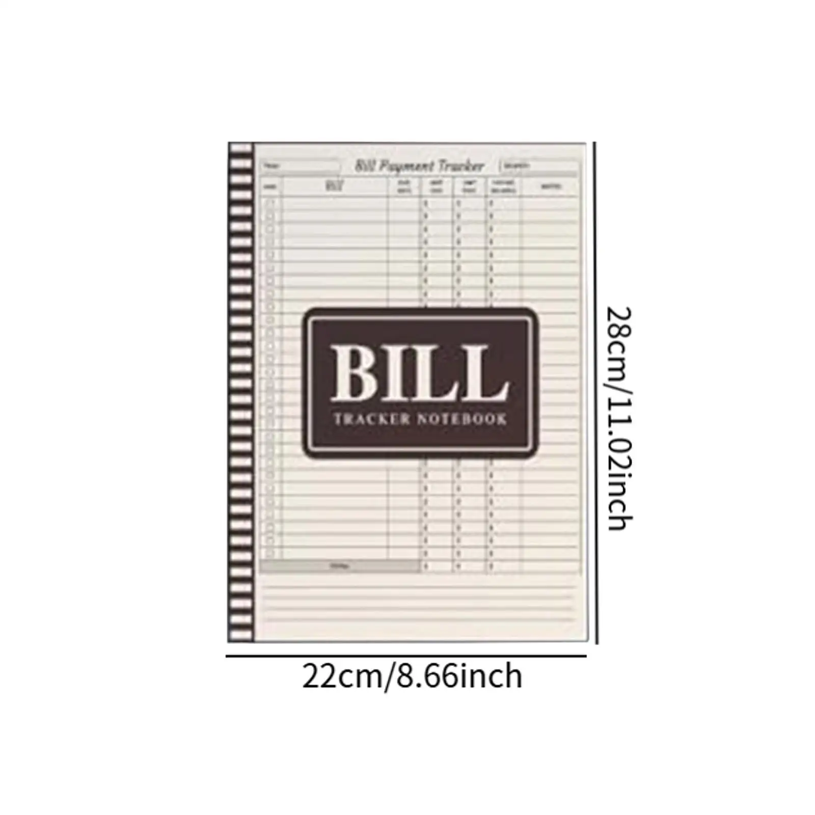Bill Tracker Notebook Journal Manage Money Effectively Monthly Bill Payment