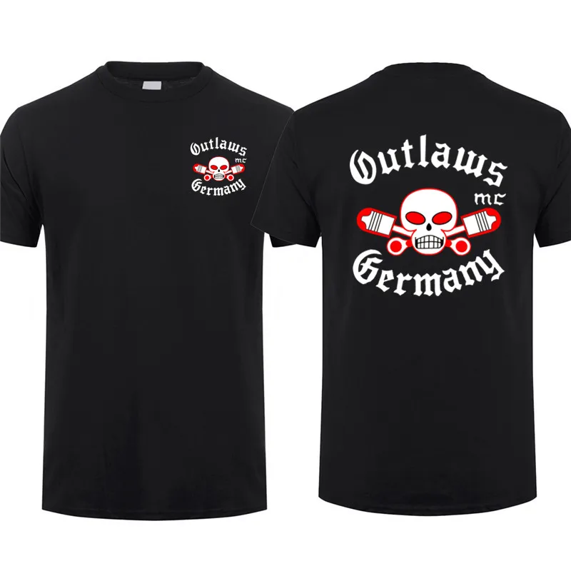 New MC Outlaws T Shirt Netherlands Canada Germany Spain Motorcycle Club Tshirts Short Sleeve Tshirt Tops Can Be Customized