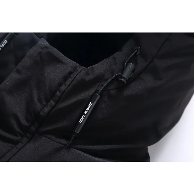 Nuovi uomini invernali con cappuccio casual piumino d'anatra bianco cappotti moda piumini corti qualità outdoor antivento più spessi caldi Parka 3X