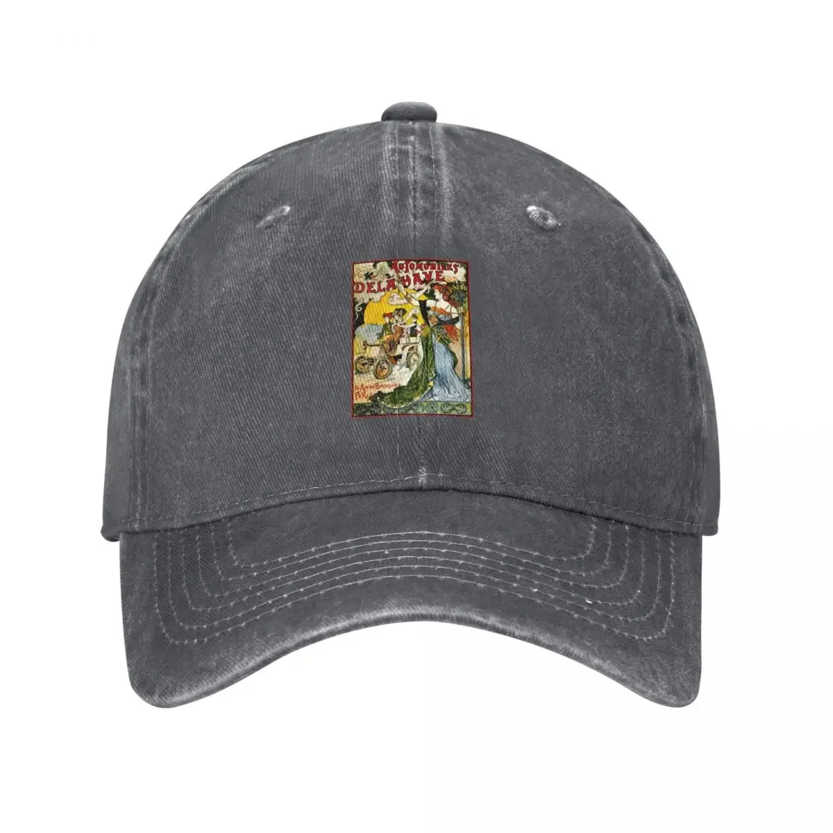 

DELAHAYE : Vintage 1890 Auto Advertising Print Baseball Cap golf hat genuine Beach Hip Hop Wild Ball Hat Men's Women's