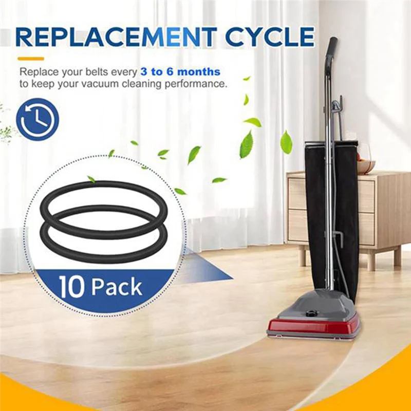 9M-10Pcs Belt 30563B Round Vacuum Cleaner Belts Upright Vacuum Belt For Eureka Vacuum Cleaner, Style RD, SC679K C2094 Belt