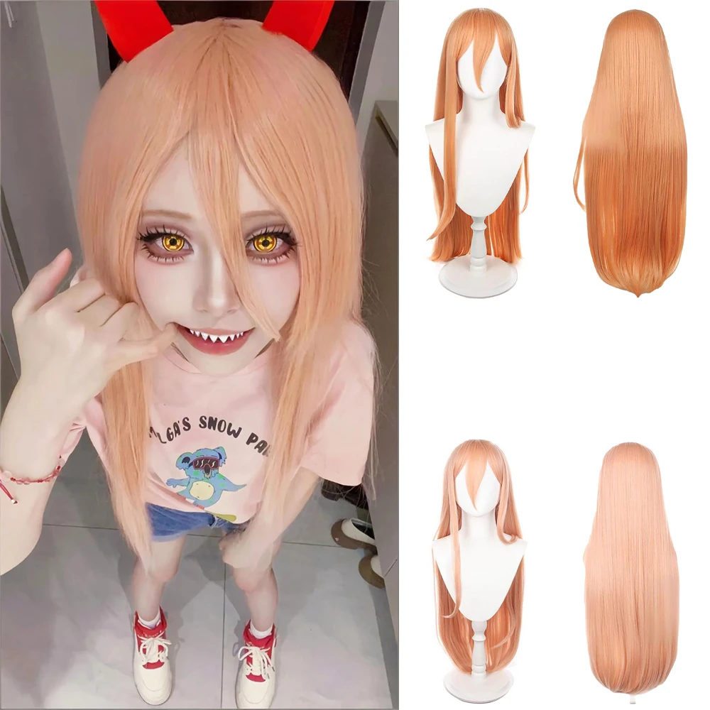 

Anime Chainsaw Man Power/Makima Cosplay Synthetic Straight Hair Suitable for Women Halloween Party Role Play Heat-Resistant Wig