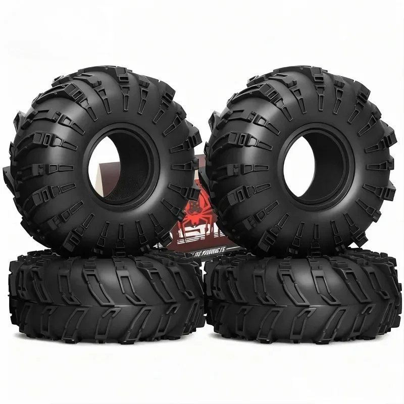 

4pcs 2.2 Inch The Hellhounds Rubber Tires 140x55mm For 1/8 1/10 Rc Crawler Wraith Rr10 Scx10 H8h Wrangler 2.2 off-road Tire