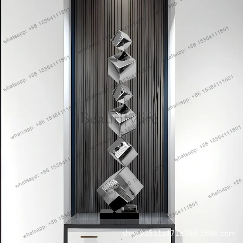 Modern creative stainless steel art ornament decoration model house