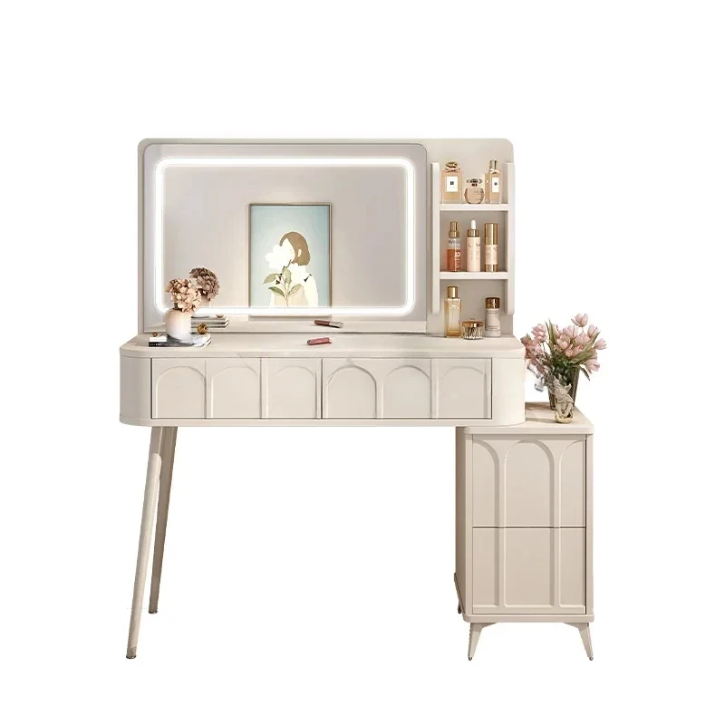 Modern White Cabinet Makeup Table Luxury Minimalist Cosmetic Vanity Set Nordic Drawer Tavoli Da Trucco Garden Furniture